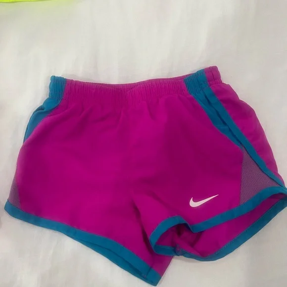 Nike Girls Shorts Trio - Black, Pink, Neon Yellow - Picture 4 of 5